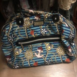 Betsey Johnson Striped Sailor Duffel Weekender Bag